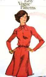 8988 VOGUE SHORTER FLARE LONG SLEEVE 70S DRESS EZ PATTERN 12