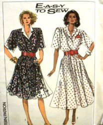 9039 SHORT SLV SHIRTWAIST YOKE DRESS LENGTHS PATTERN 16-20