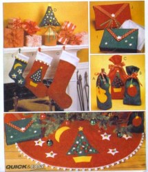 9065 TREE SKIRT/ CENTRPC, BAG/ BOX, STOCKING, BOTTLE CVR PATTERN