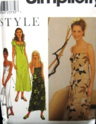 9089 EMPIRE TIED PEASANT DRESS SHORT SLVS OR NOT PATTERN 6-16