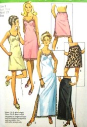 9115 SIMPLICITY MINI- MAXI SLIP, 1/2 SLIP 3 LENGTHS, BRA, UNDIES PATTERN 14, 8, 18 choice