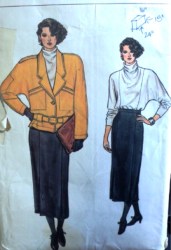 9117 VOGUE BELTED JACKET,LONG SKIRT,INSET BLOUSE PATTERN 8-12
