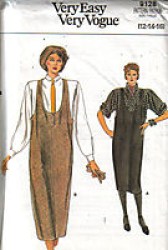 9128 VOGUE LONG LOOSE STRT JUMPER LENGTHS,SHIRT PATTERN 6-16