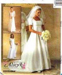 9135 McCalls BRIDES/ MAID EMPIRE GOWN, OVERLAY PATTERN 6-10,12-16,18-22 choice