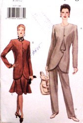9157 EZ VOGUE LONG PANEL JACKET, DRAPE, SKIRT, PANTS PATTERN 8-12 or 14-18 choice