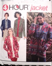 9163 Simplicity  4 HR LINED OR NOT RELAX FIT COLLAR JACKET PATTERN XS-M uncut