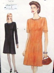 9166 EZ VOGUE FIT SS-LS SHORTER A-LINE DRESS PATTERN 20-24