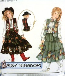 9180 DK TIER SKIRT, BLOUSE, VEST, SASH PATTERN GIRL 7-14