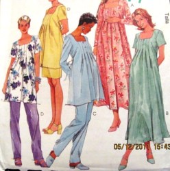 9192 MATERNITY BACK TIE SQ NECK DRESS, TOP,BOTTOMS PATTERN 8-14