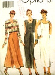 9197 EZ VOGUE SHORT JACKET, VEST,  LONG DRESS KNIT PATTERN 6-10,12-14