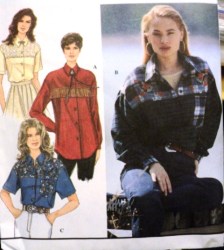 9207 MS SS-LS WESTERN BUTTON YOKE COLLAR SHIRTS PATTERN 12-16