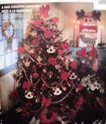 921 COUNTRY RAG XMAS SKIRT, STOCKING, DECOR, ORNMNTS PATTERN