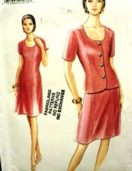 9220 EZ VOGUE LINED SS JACKET,FLARE SS DRESS PATTERN 12-16