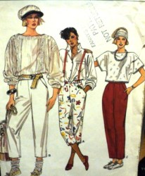 9227 TAPERED CROP PANTS LENGTHS VOGUE PATTERN 12