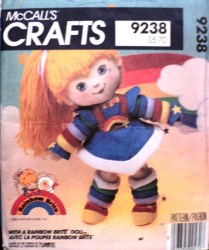 9238 MCCALLS RAINBOW BRITE 46 CM CLOTH DOLL, CLOTHES 84 PATTERN