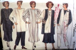 9238 VOGUE MATERNITY VEST,LONG DRESS,TUNIC,BOTTOMS PATTERN 8-12