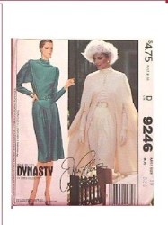 9246 DYNASTY FLARE CAPE,DRESS,BELT PATTERN 14