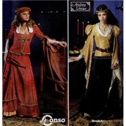 9246 Simplicity RENAISSANCE TOP, SKIRT, HAT, HEADPIECE S-L PATTERN 12-18 Uncut No Instructions