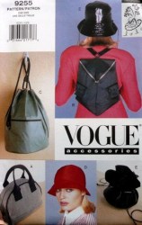 9255 VOG PURSE, BACKPACK, BUCKET HAT INTO PURSE PATTERN XS-L
