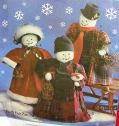 9265 18'' SNOWMEN SNOWPEOPLE DOLLS,VICTORIAN COAT,CAPE PATTERN