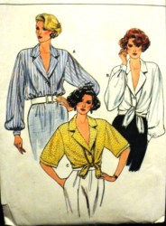 9294 VOGUE LOOSE SS-LS SHIRT,TIED OVERLAY PATTERN 8-12 14-18
