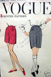 9312 VOGUE 1950s EASY SHORTS 2 LENGTHS PATTERN 30'" WAIST