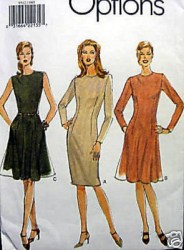 9312 EZ VOGUE LINED DRESS LENGTHS SLEEVES OR NOT PATTERN 8-12