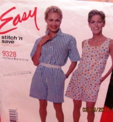 9328 EZ 1998 SS SHIRT,TANK TOP, SHORTS PATTERN 8-14