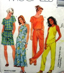 9336 SS-HALTER TOPS, BIAS SKIRT,PANTS,SHORTS PATTERN 4-8