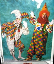 9345 HARELQUIN JESTER, CLOWN COSTUME PATTERN KID 2-4, 6-8, 10-12