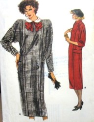 9367 EZ VOGUE LONG STRT BACK BELT DRESS PATTERN 12-16,6-10