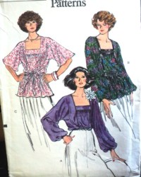 9370 SO EZ VOGUE LOOSE PULLOVER DOLMAN GYPSY BLOUSE PATTERN 10
