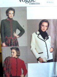 9382 VOGUE SEMI FIT UNLINED JACKETS LENGTHS PATTERN 6-10