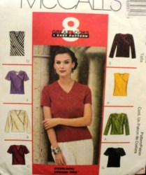 9393 MCCALLS 8 GR8 STRETCH KNIT SS-LS X TOPS PATTERN XS-S, M-LG CHOICE