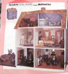 9396 SIMPLICITY WOOD DOLLHOUSE INSTRUCTIONS, DECOR, PAINT, FURNITURE PATTERN