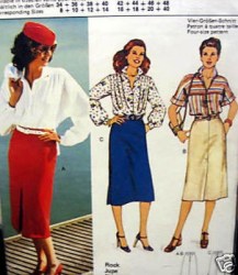 9404 SO EZ SWEET A-LINE SKIRT BURDA 3 PCS PATTERN 8-14