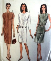 9407 EZ VOGUE LINED SS-LS DRESS LENGTHS,TOP,A-SKIRT PATTERN 8-12
