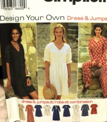 9407 DESIGN YR SS-LS FLARE V-DRESS LENGTHS,JUMPSUIT PATTERN 6-16
