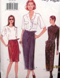 9432 SO EZ VOGUE TAPER WRAP SKIRT LENGTHS PATTERN 14-16