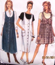 9440 EZ VOGUE EMPIRE SLVLSS JUMPER LENGTHS PATTERN 14-18, 8-10