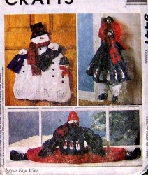 9447 SNOWMAN WALL,  DOOR HANGINGS, DRAFTERS PATTERN