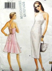 9466 EZ VOGUE LINED EMPIRE STRAPPY DRESS LENGTHS PATTERN 12-16
