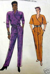 9479 EZ VOGUE TAPER ASYMMETRIC SS-LS JUMPSUIT PATTERN 6-10 OR 12-16 CHOICE  