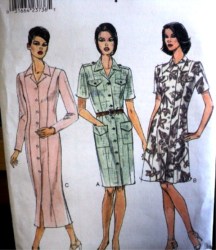 9482 VOG EZ PRINCESS BUTTON DRESS LENGTHS PATTERN 8-12,14-18