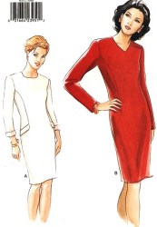 9511 EZ VOGUE CLOSE FIT TAPERED LINED DRESS PATTERN 14-18