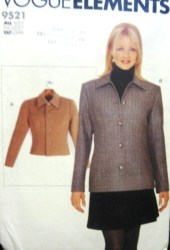 9521 VOGUE SEMI FIT UNLINED SMART JACKET LENGTHS EZ PATTERN 6-22 uncut