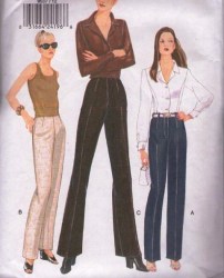 9537 VOGUE STRT/BOOTLEG PANTS CONTOUR OR NOT,WIDTHS PATTERN 6-22