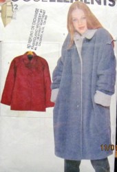 9542 VERY EZ  VOGUE HIP-KNEE A-COAT PATTERN XS-EXTRA LG