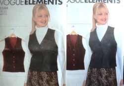 9544 VERY EASY VOGUE SEMI FIT LINED VEST LENGTHS PATTERN 6-22