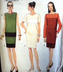 9547 EZ VOGUE TAPER INSET DRESS,TUNIC,SKIRT PATTERN 6-10